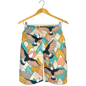 Eagle Pattern Print Design 02 Men Shorts