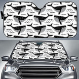 Black Whale Pattern Car Sun Shade