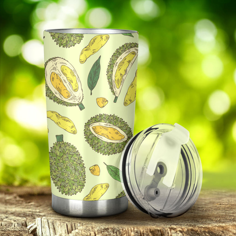 Durian Leaves Pattern Background Tumbler