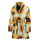 Watercolor Papaya Pattern Women'S Bathrobe