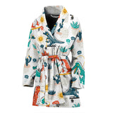Cute Crocodile Pattern Women'S Bathrobe