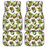 Coconut Pattern Print Design 04 Front and Back Car Mats