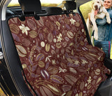 Coffee Bean Flower Pattern Dog Car Seat Covers