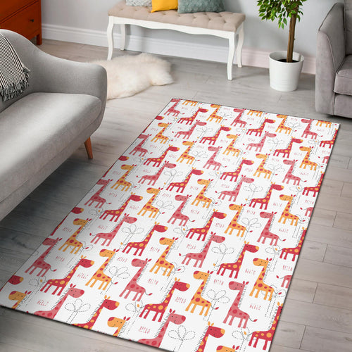 Giraffe Pattern Print Design 03 Area Rug