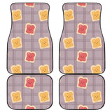 Bread Toast Pattern Print Design 05 Front and Back Car Mats