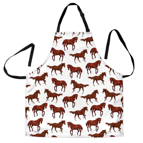 Horses Running Pattern Background Adjustable Apron