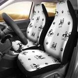 Cute French Bulldog Paw Pattern Universal Fit Car Seat Covers