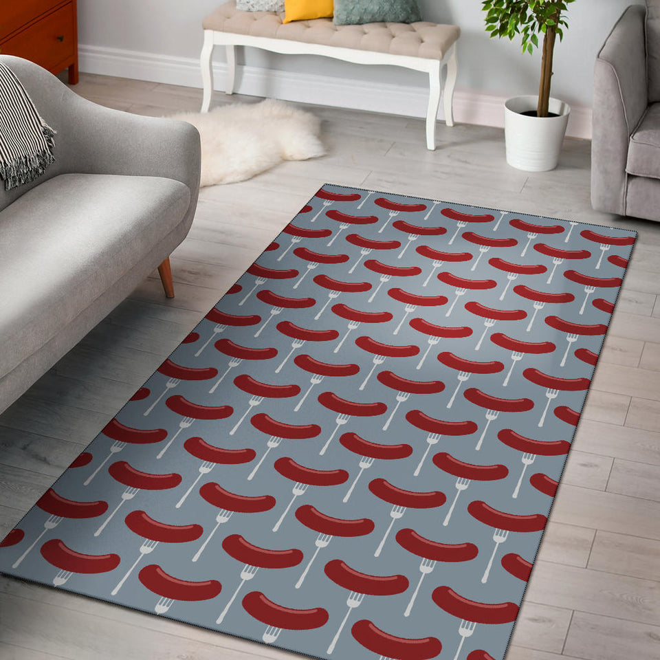 Sausage Pattern Print Design 02 Area Rug