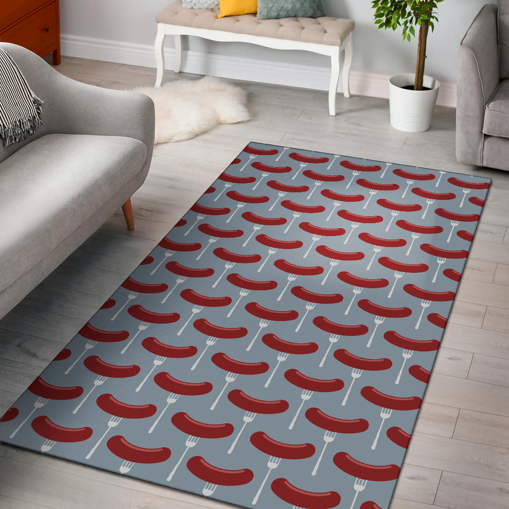 Sausage Pattern Print Design 02 Area Rug