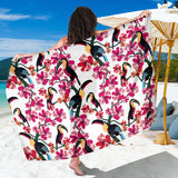 Toucan Flower Design Pattern Sarong