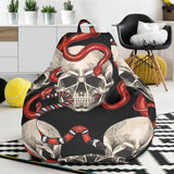 Red Snake Skull Pattern Bean Bag Cover