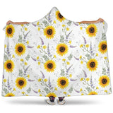 Beautiful Sunflowers Pattern Hooded Blanket
