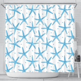 Watercolor Starfish Pattern Shower Curtain Fulfilled In US