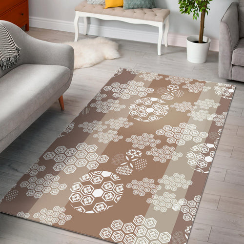Beautiful Hexagon Japanese  Pattern Area Rug