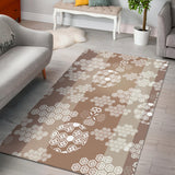 Beautiful Hexagon Japanese  Pattern Area Rug
