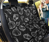 Garlic Pattern Black Background Dog Car Seat Covers