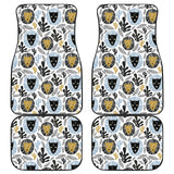 Lion Pattern Print Design 05 Front and Back Car Mats
