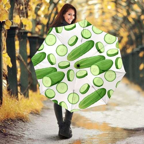 Cucumber Whole Slices Pattern Umbrella