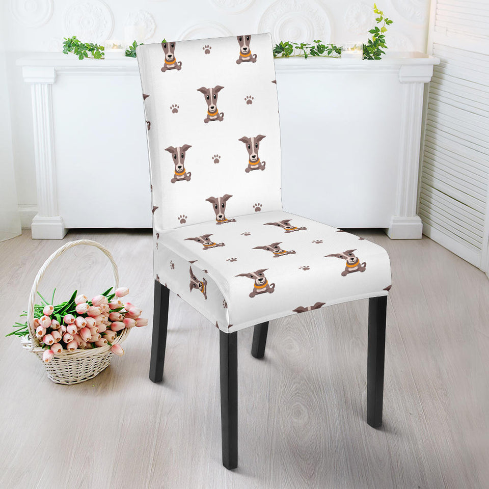 Greyhound Pattern Print Design 05 Dining Chair Slipcover