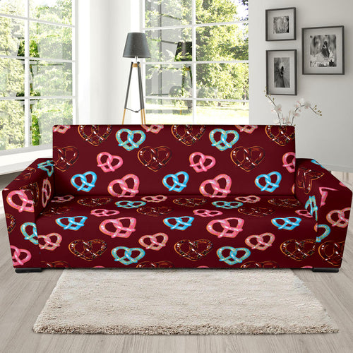 Pretzels Pattern Print Design 05  Sofa Slipcover