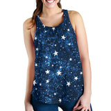 Night sky star pattern Women Racerback Tank Top