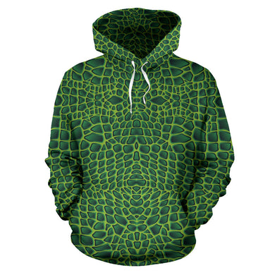 Crocodile Skin Printed Men Women Pullover Hoodie