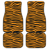 Bengal Tigers Skin Print Pattern Background Front And Back Car Mats