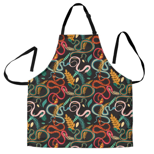 Colorful Snake Plant Pattern Adjustable Apron