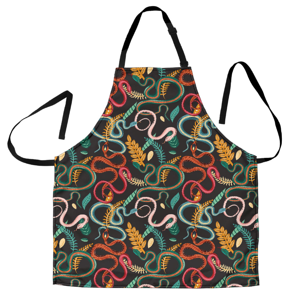 Colorful Snake Plant Pattern Adjustable Apron