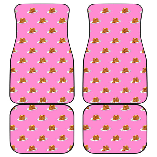 Pancake Pattern Print Design 04 Front and Back Car Mats