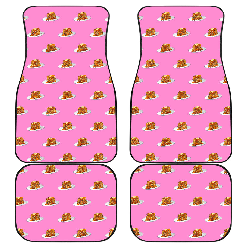 Pancake Pattern Print Design 04 Front and Back Car Mats