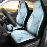 Dragonfly Pattern Blue Background  Universal Fit Car Seat Covers