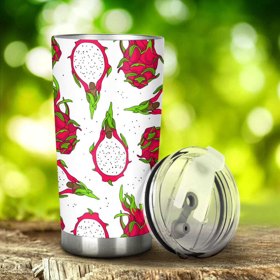 Dragon Fruits White Background Tumbler