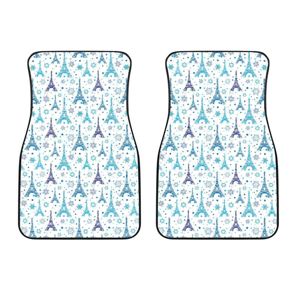 Eiffel Tower Pattern Print Design 01 Front Car Mats