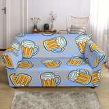 Beer Pattern Loveseat Couch Slipcover