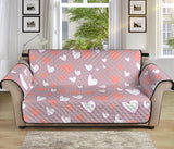 coral white heart pattern Sofa Cover Protector