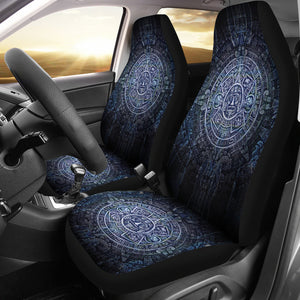 Aztec Symbol Blue Car Seat Covers