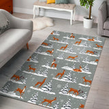 Beautiful Deers Winter Christmas Area Rug
