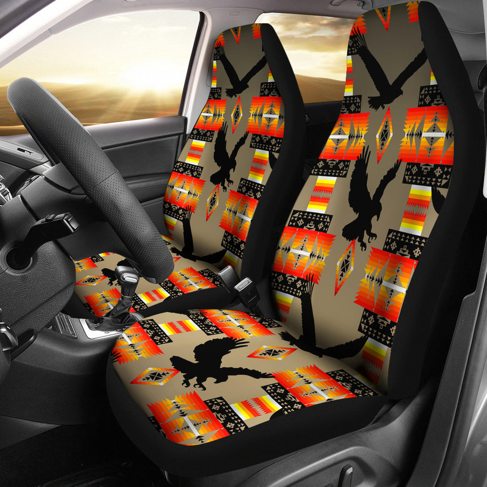 Eagle Brownish Gray Fade Car Seat Covers