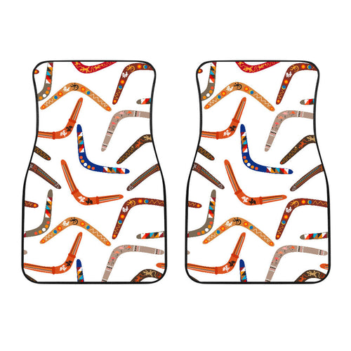 Boomerang Australian Aboriginal Ornament Pattern  Front Car Mats