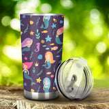 Beautiful Mermaid Fish Jellyfish Algae Other Marine World Tumbler
