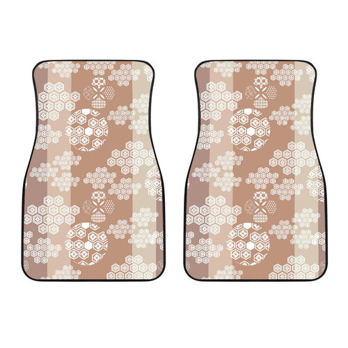 Beautiful Hexagon Japanese  Pattern Front Car Mats