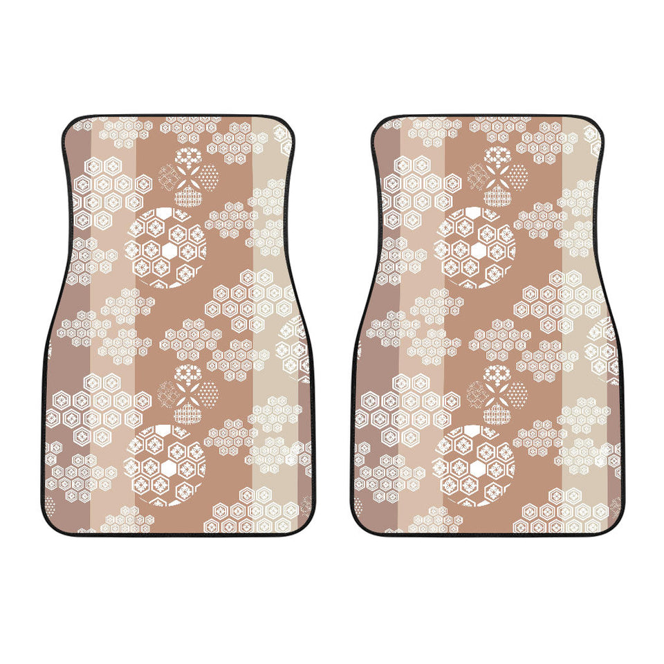Beautiful Hexagon Japanese  Pattern Front Car Mats