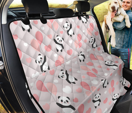 Cute Panda Ballon Heart Pattern Dog Car Seat Covers