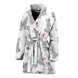 Watercolor Cute Rabbit Pattern Women'S Bathrobe