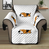 Cute beagle dog sleeping pattern Recliner Cover Protector