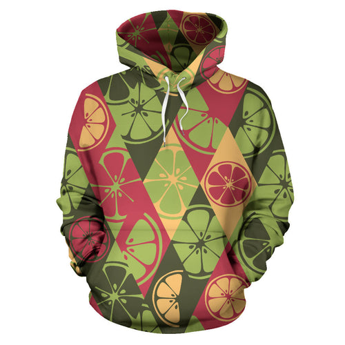 Cool Geometric Lime Pattern Men Women Pullover Hoodie