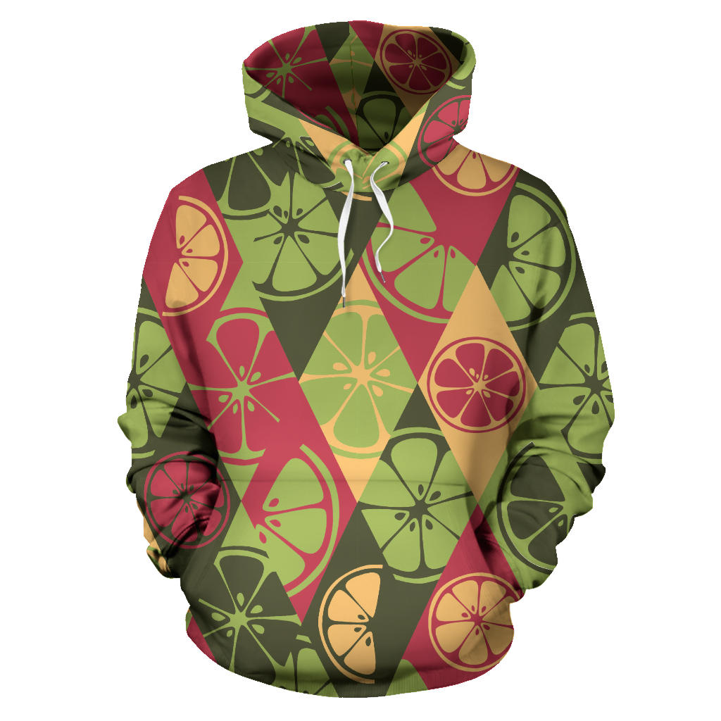 Cool Geometric Lime Pattern Men Women Pullover Hoodie