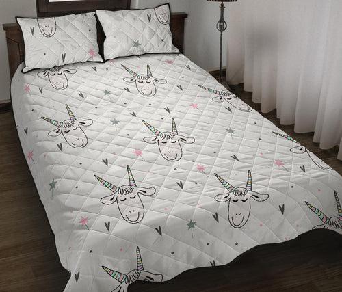 Cute goat design pattern Quilt Bed Set