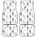 Cute Mermaid Dolphin Fish Starfish Pattern Front And Back Car Mats